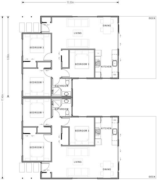 Ponsonby Duplex Floor Plan
