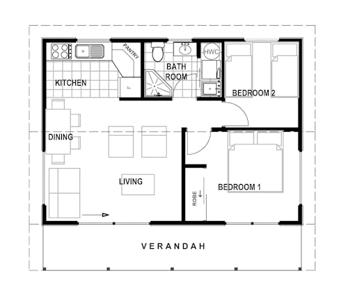 Studio - Floorplan Clyde