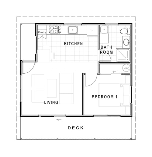 Studio - Floorplan Awarua